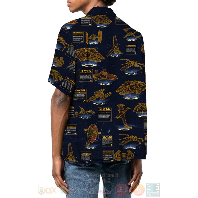 BEST Star Wars Movies Aircraft Collection 3D Aloha Shirt 3 Star Wars Aircraft Collection Hawaiian Shirt 1 2