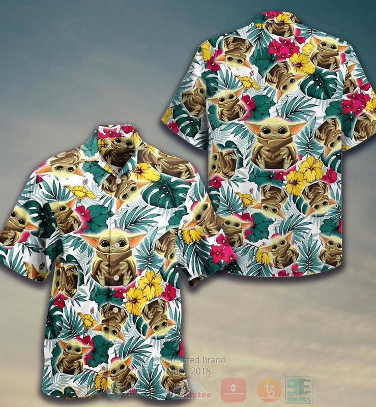 Star Wars Baby Yoda 6 Short Sleeve Hawaiian Shirt