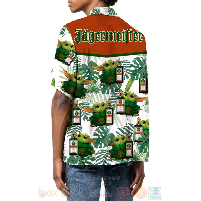 BEST Star Wars Movies Baby Yoda Hug Jagermeister 3D Aloha Shirt 3 Star Wars Baby Yoda Hug Jagermeister Hawaiian Shirt 1 2