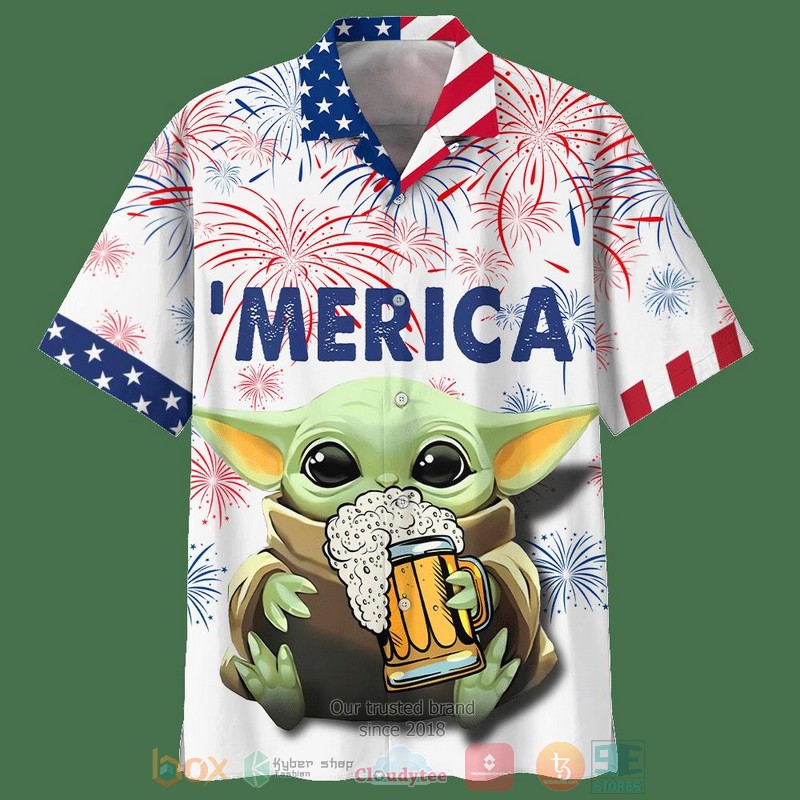 Star Wars Baby Yoda With Beer Hawaiian Shirt
