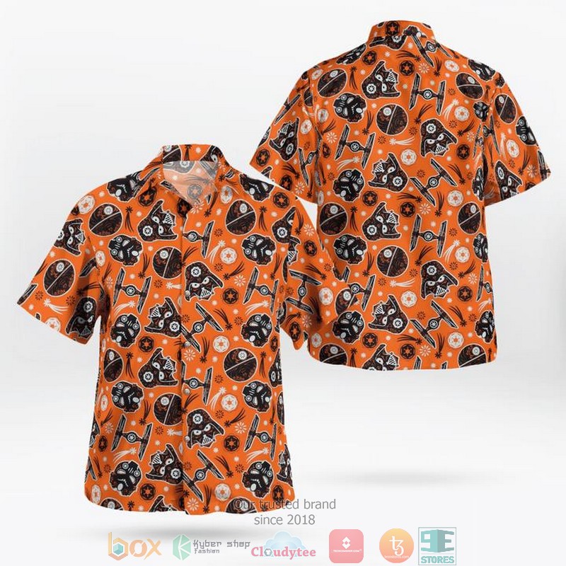 Star Wars Darth Vader BB-8 Orange Hawaiian 3D Shirt 3 Star Wars Darth Vader BB 8 Orange Hawaiian 3D Shirt