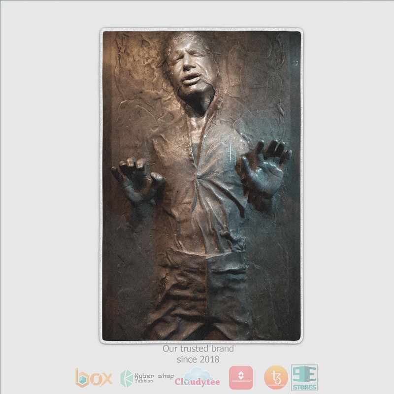 BEST Star Wars Han Solo in carbonite grey rectangle carpet 4 Star Wars Han Solo in carbonite grey rug 1 2 3