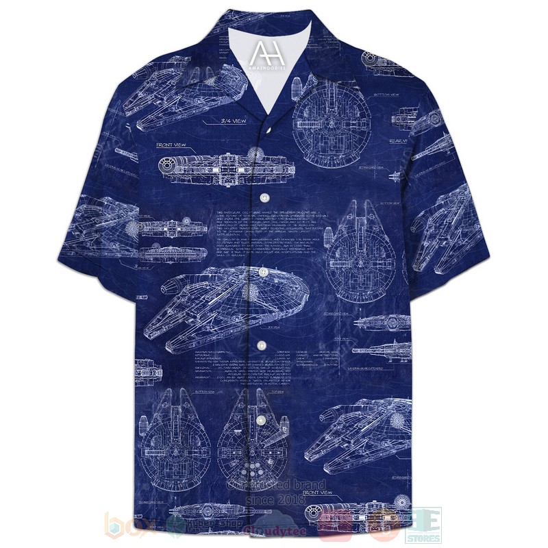 Star Wars Millennium Falcon Blue Hawaiian Shirt
