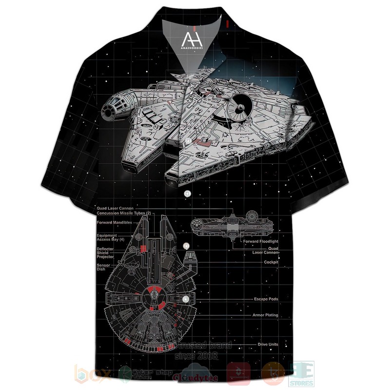Star Wars Millennium Falcon Ship Hawaiian Shirt