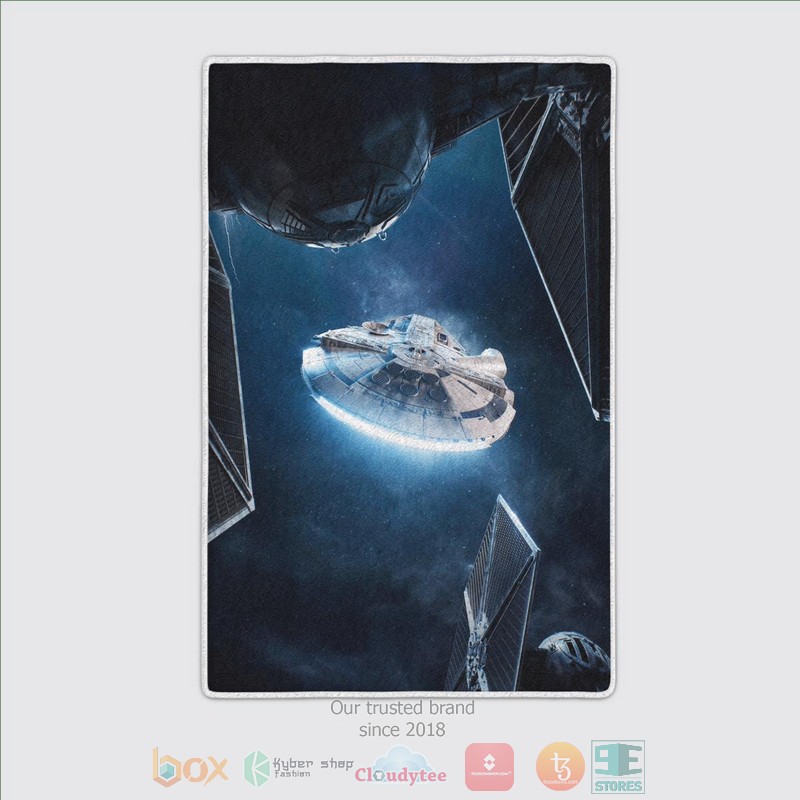 BEST Star Wars Millennium Falcon rectangle carpet 2 Star Wars Millennium Falcon rug 1