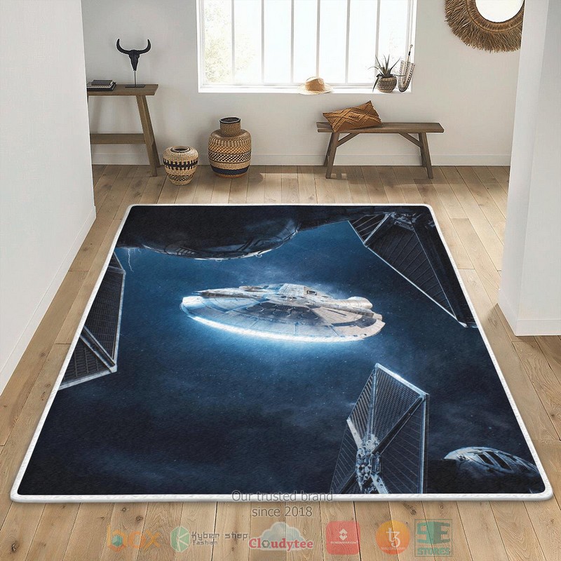BEST Star Wars Millennium Falcon rectangle carpet 4 Star Wars Millennium Falcon rug 1 2 3