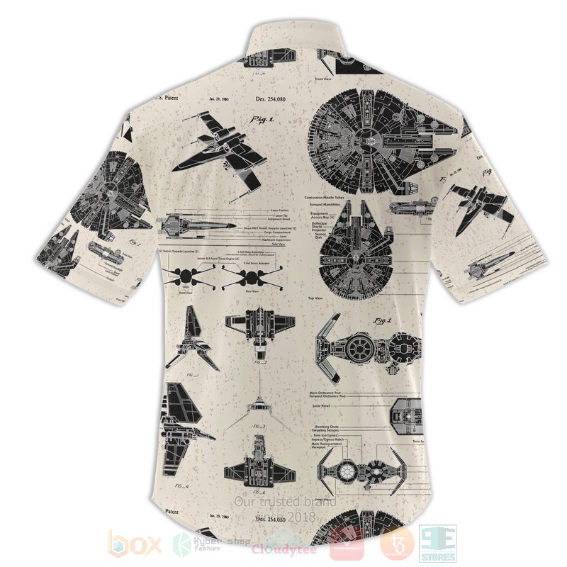 BEST Star Wars Movies Patent Cream 3D Aloha Shirt 2 Star Wars Patent Cream Hawaiian Shirt 1