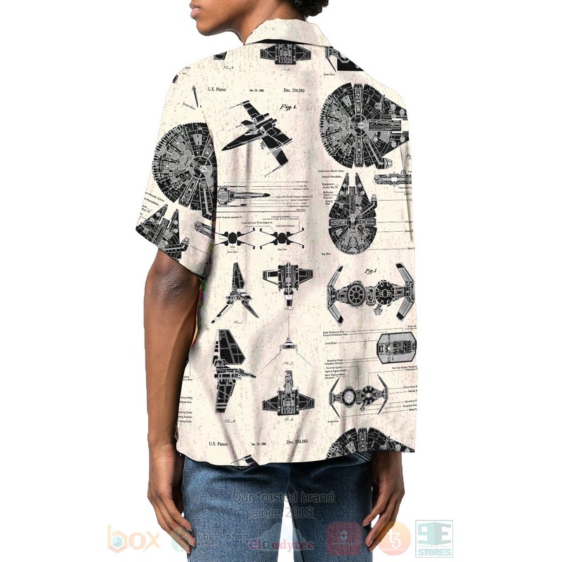 BEST Star Wars Movies Patent Cream 3D Aloha Shirt 3 Star Wars Patent Cream Hawaiian Shirt 1 2