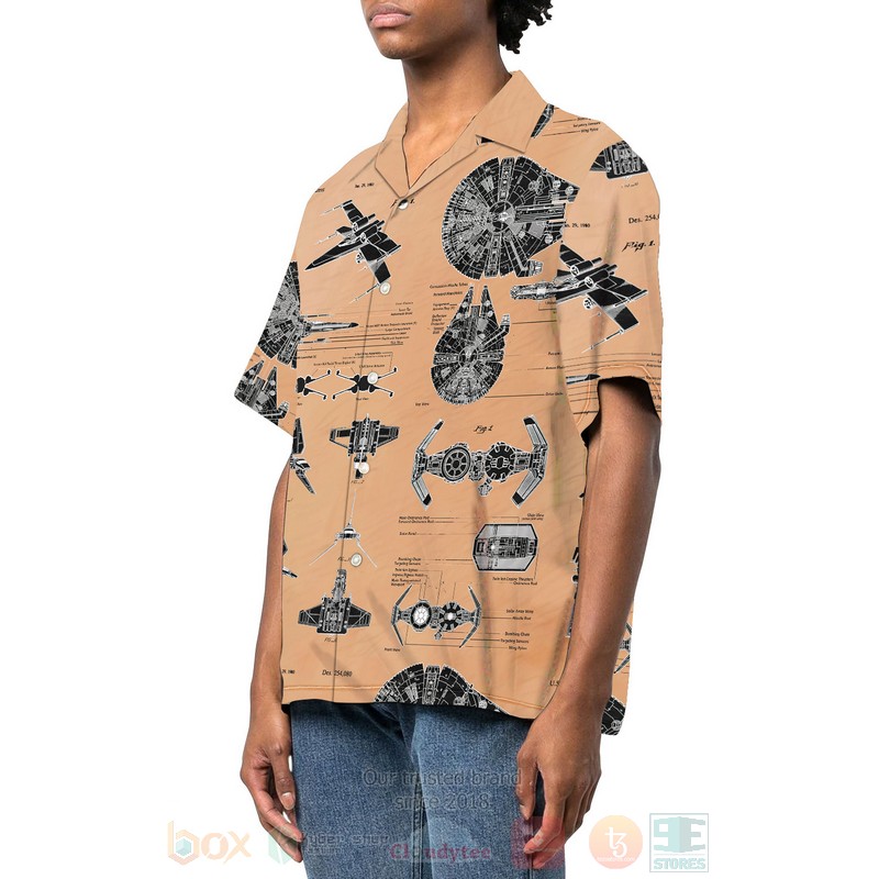 BEST Star Wars Movies Patent 3D Aloha Shirt 1 Star Wars Patent Hawaiian Shirt