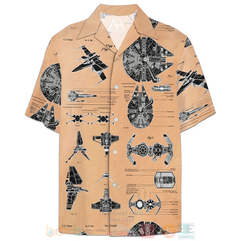BEST Star Wars Movies Patent 3D Aloha Shirt 2 Star Wars Patent Hawaiian Shirt 1
