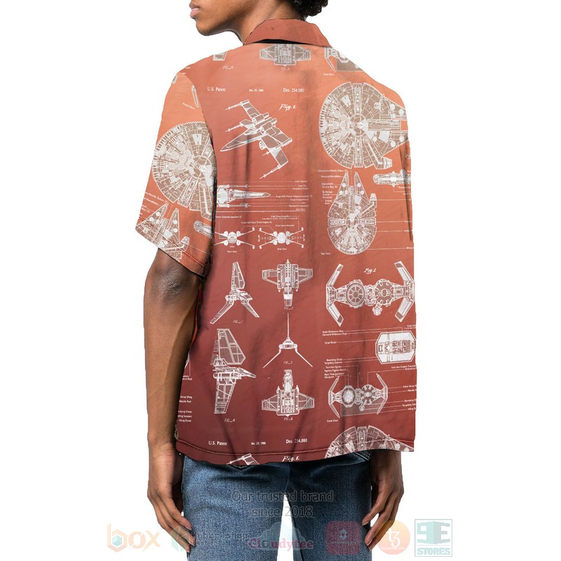 BEST Star Wars Movies Patent 3D Aloha Shirt 3 Star Wars Patent Hawaiian Shirt 1 2