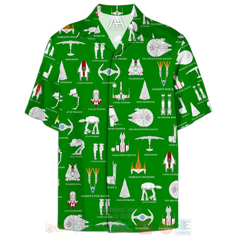 Star Wars Ships Green Hawaiian Shirt