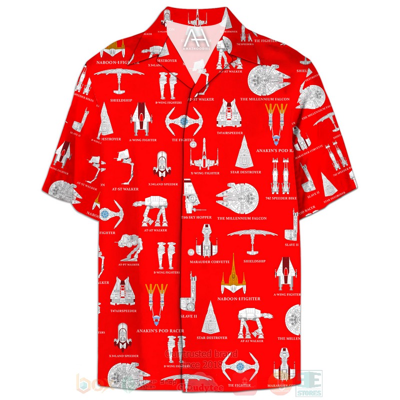 Star Wars Ships Red Hawaiian Shirt