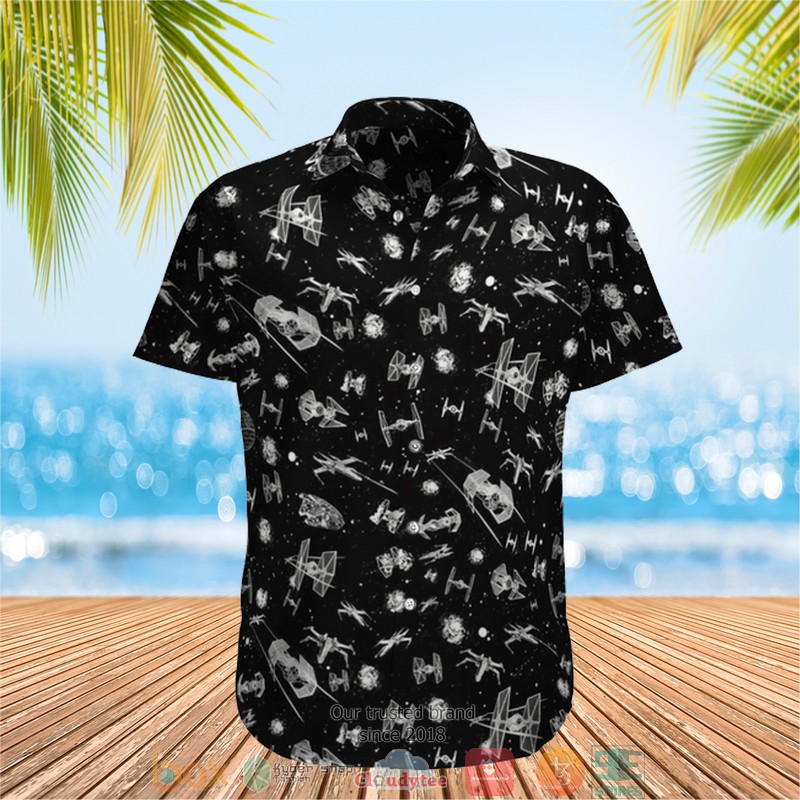 Star Wars Starship Black Hawaiian 3D Shirt 3 Star Wars Starship Black Hawaiian 3D Shirt