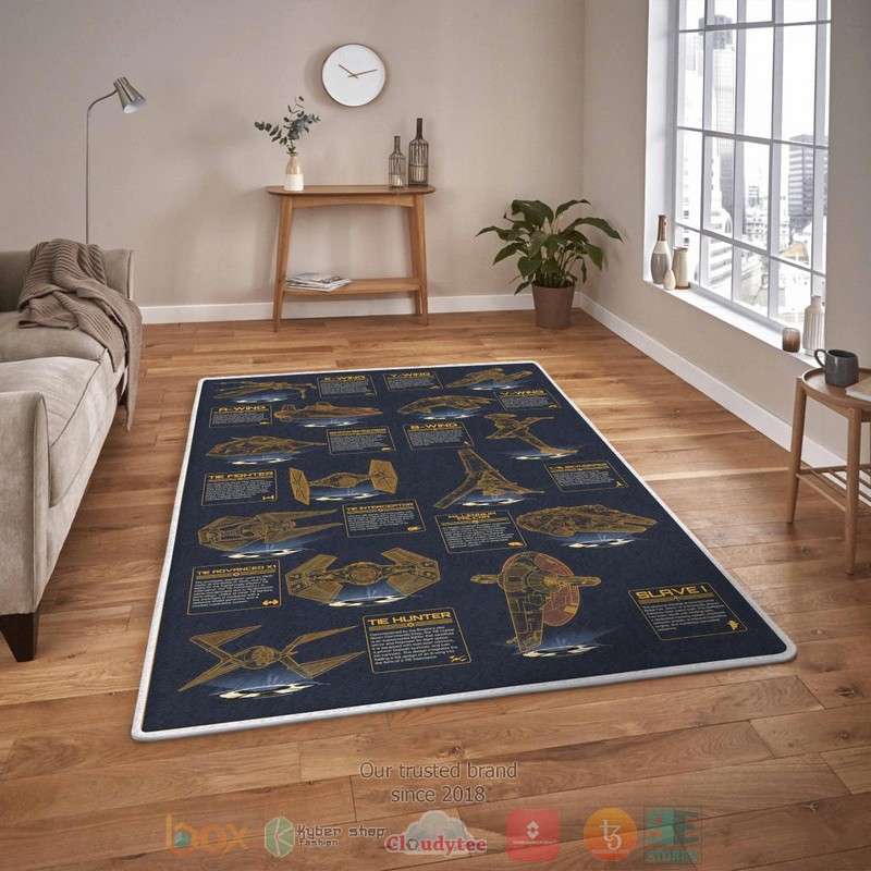 BEST Star Wars Vehicles Patent blue rectangle carpet 7 Star Wars Vehicles Patent blue rug