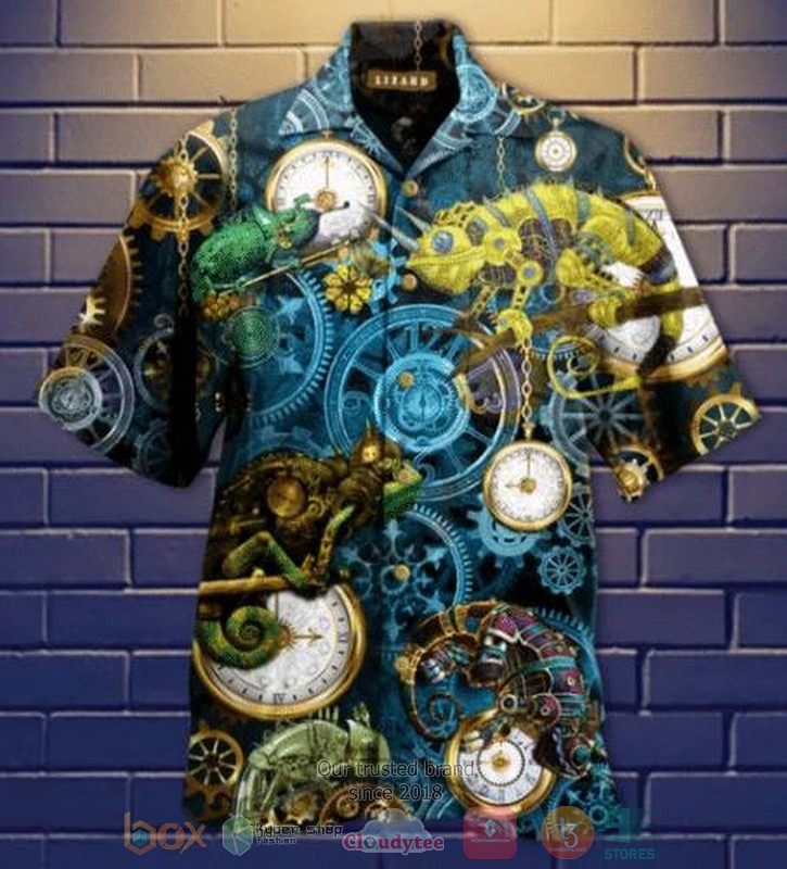 Steampunk Lizards Hawaiian Casual Shirt
