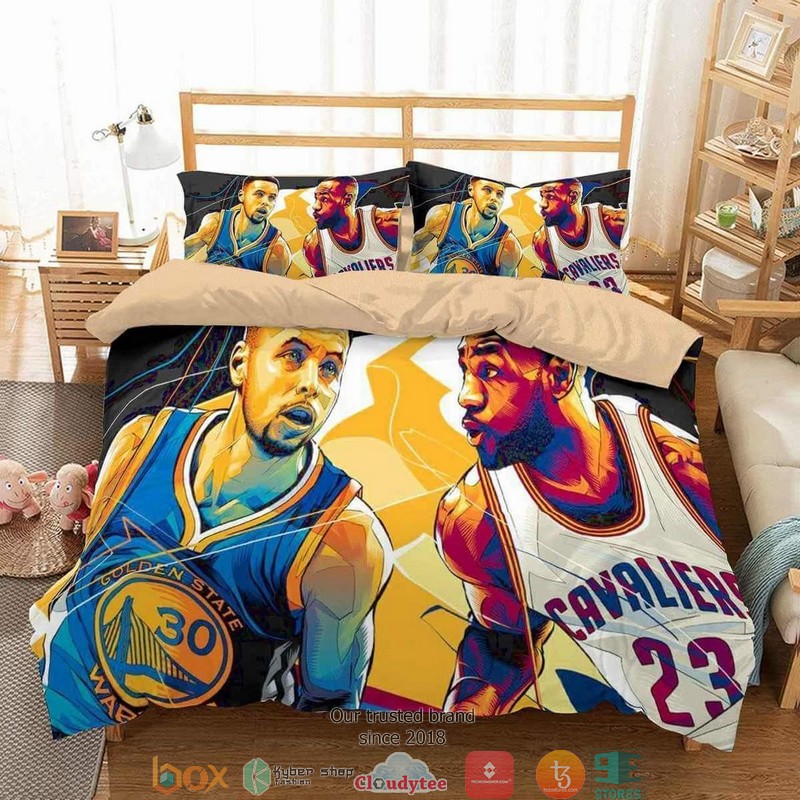 Stephen Curry vs Lebron James Duvet Cover Bedroom Set