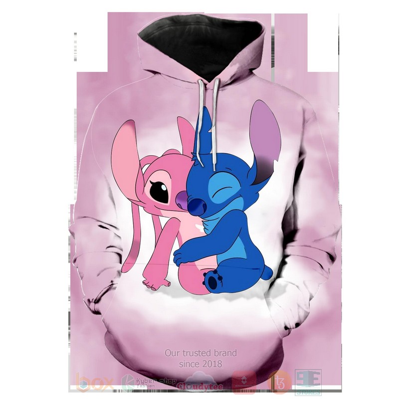 BEST Stitch & Angel 3D T-Shirt, Hoodies 3 Stitch Angel 3D Hoodie Shirt 1 2