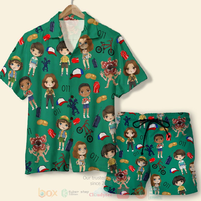 BEST Stranger Things 3D Aloha Shirt, Short-Pants