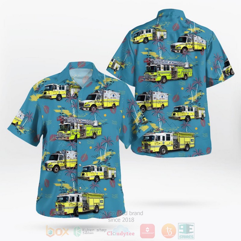 BEST Stuart Fire Department 3D Aloha Shirt