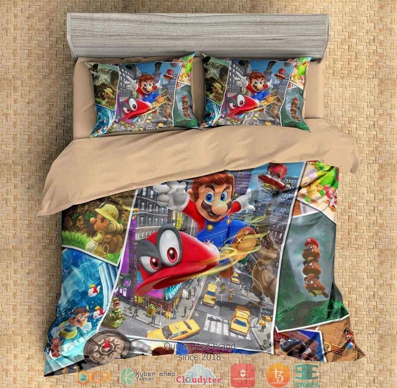 Super Mario Odyssey Duvet Cover Bedroom Set
