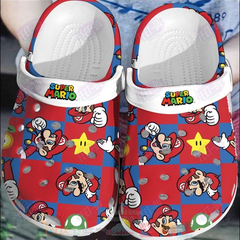 Super Mario Red Crocband Crocs Clog Shoes