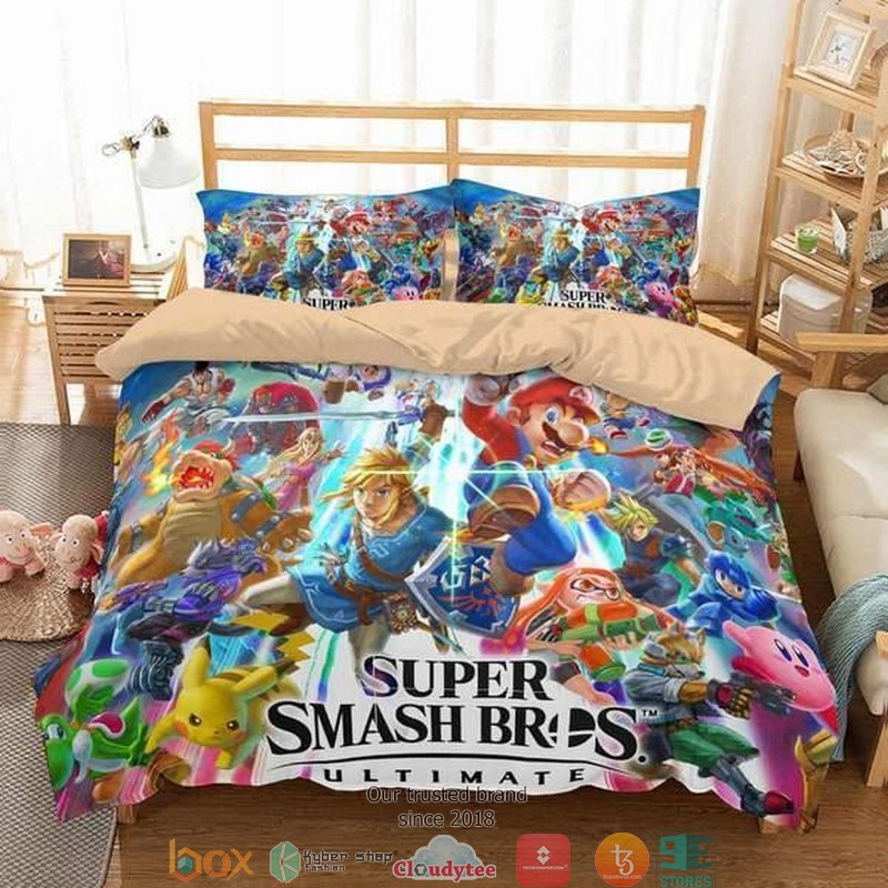 Super Smash Bros Ultimate Characters Duvet Cover Bedroom Set
