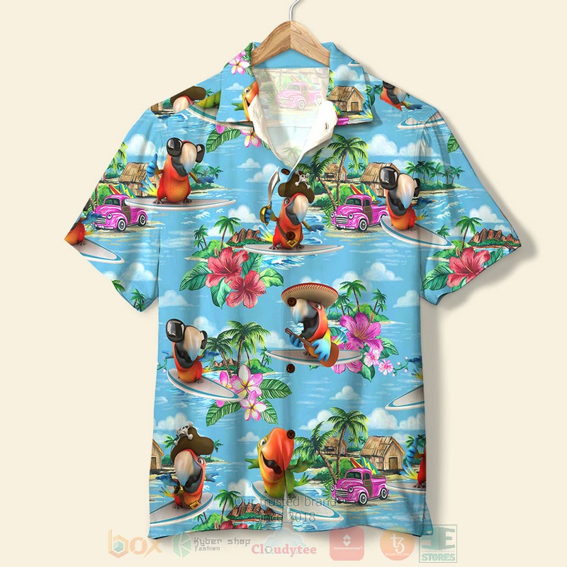 BEST Surfing Parrot 3D Aloha Shirt 1 BEST Surfing Parrot 3D Aloha Shirt word1