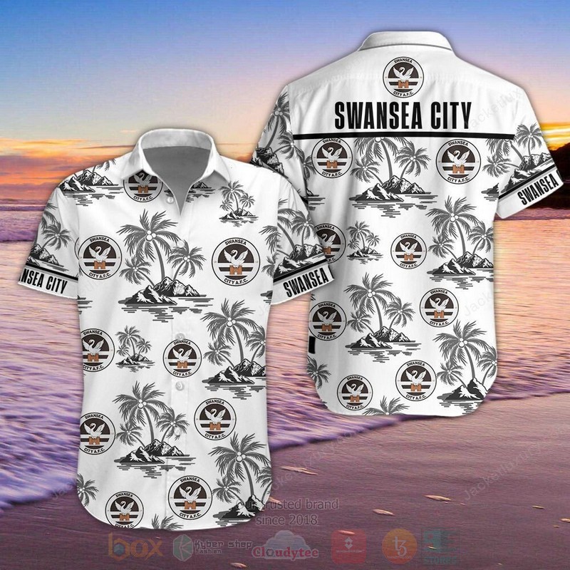 BEST Swansea City A.F.C Aloha Shirt, Short-Pants word1