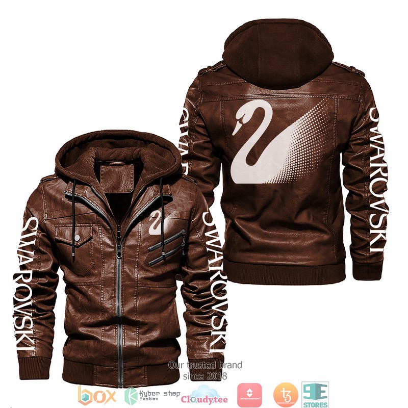 Swarovski leather jacket