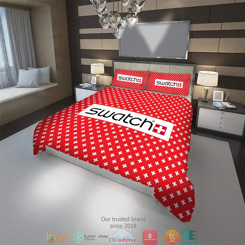Swatch red bedding set