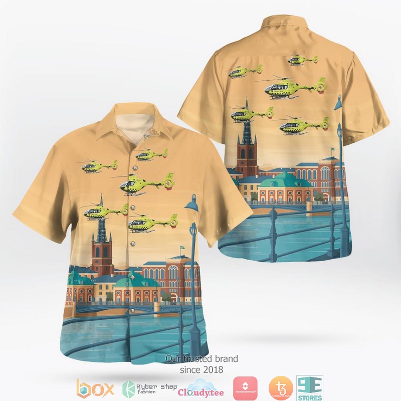 Sweden Babcock Scandinavian AirAmbulance EC135 Helicopters Hawaii 3D Shirt