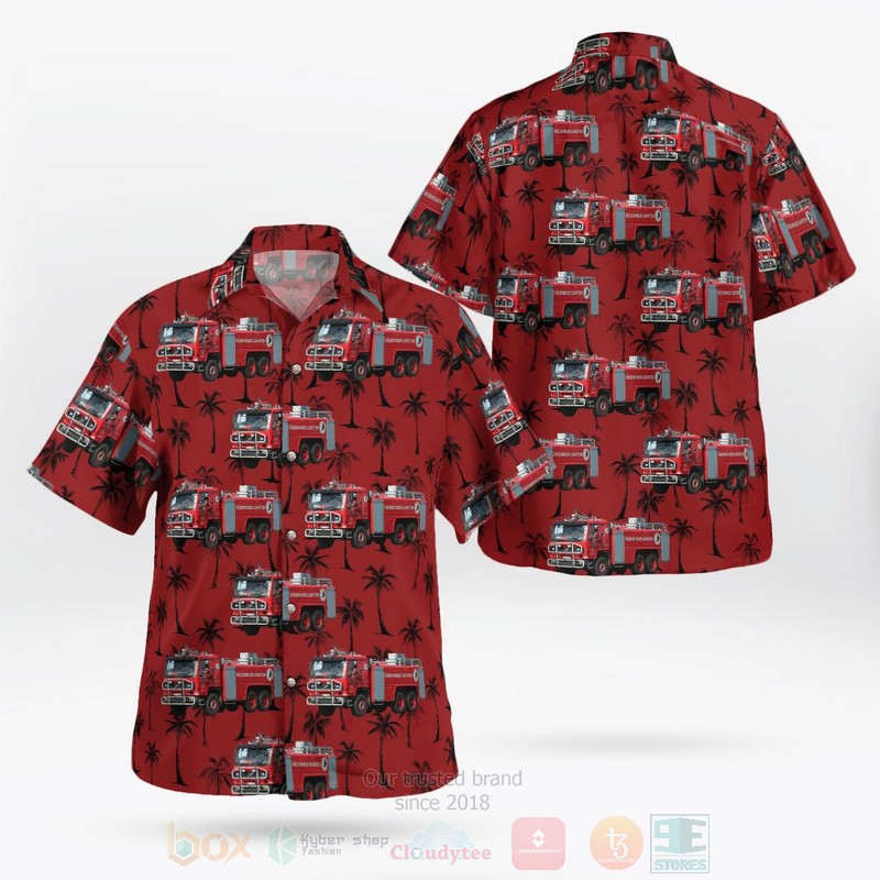 BEST Sweden Gothenburg Airport Fire Truck 3D Aloha Shirt 2 Sweden Gothenburg Airport Fire Truck Hawaiian Shirt