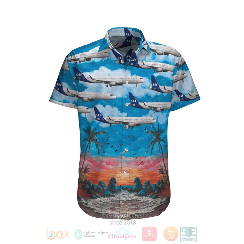 BEST Sweden Scandinavian Airlines SAS Airbus A321-253NX 3D Aloha Shirt 7 Sweden Scandinavian Airlines SAS Airbus A321 253NX Hawaiian Shirt