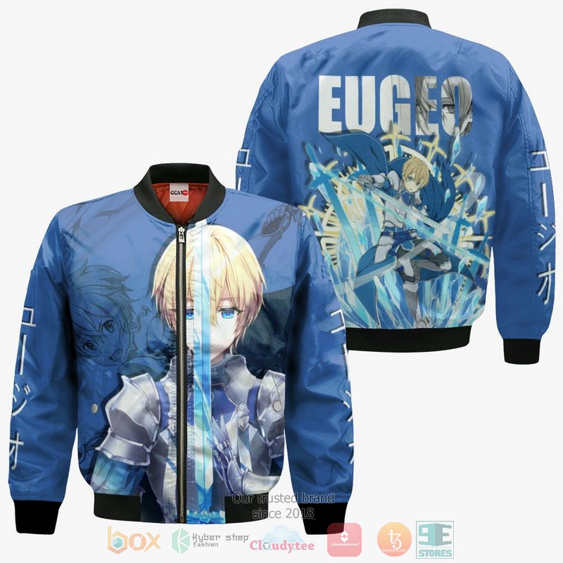 Sword Art Online Eugeo Anime 3D Hoodie Bomber Jacket 1 2 3