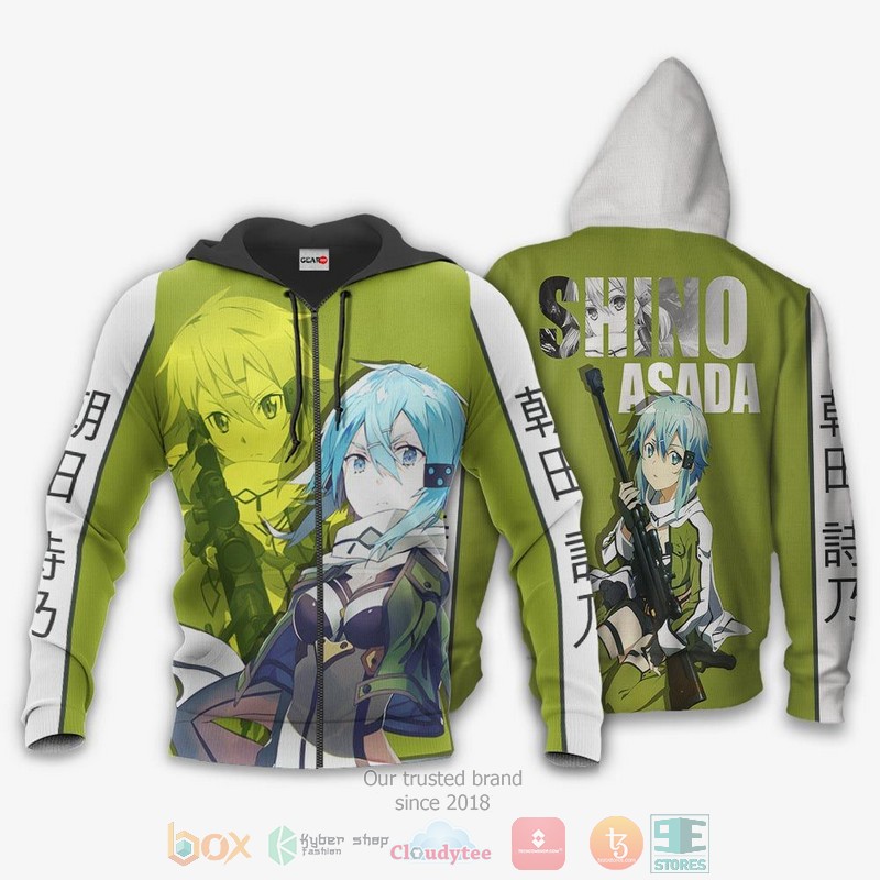 NEW Sword Art Online Shino Asada Anime Full Printed 3D Sweater, Hoodie 14 Sword Art Online Shino Asada Anime 3D Hoodie Bomber Jacket
