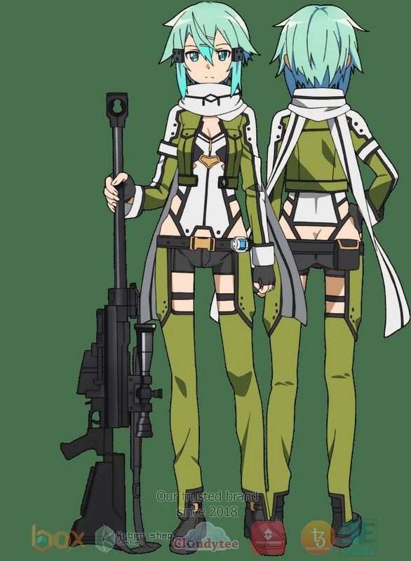 Sword Art Online Shino Asada Uniform Anime 3D Hoodie Bomber Jacket 1 2 3 4 5 6