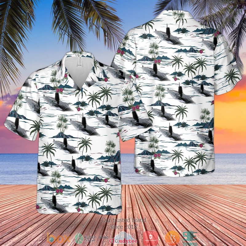 RN Vanguard Class Ballistic Missile Submarine Limited Hawaiian Shirt word2