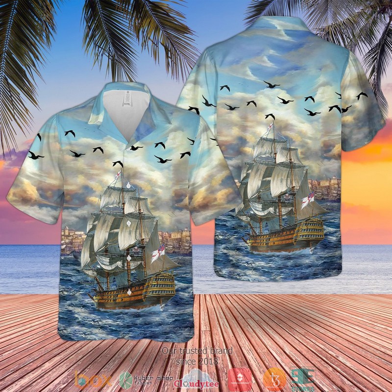 RN HMS Victory Limited Hawaiian Shirt 1 RN HMS Victory Limited Hawaiian Shirt word3