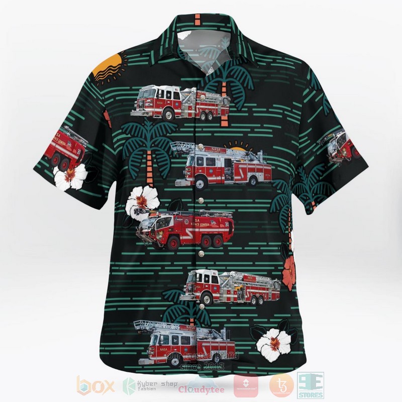 BEST Kennedy Space Center, Florida, NASA Kennedy Space Center Fire Rescue 3D Aloha Shirt word1