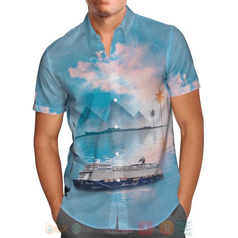 BEST TUI Cruises Mein Schiff Blue 3D Aloha Shirt 16 TUI Cruises Mein Schiff Blue Hawaiian Shirt 1