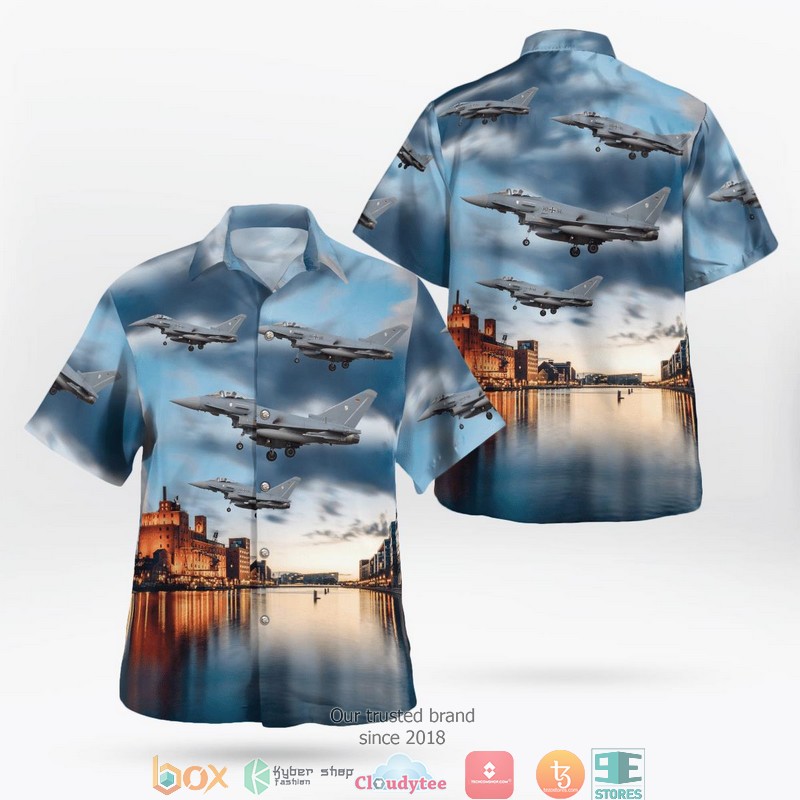 Taktisches Luftwaffengeschwader 31 Eurofighter Typhoon Limited Hawaiian Shirt word1