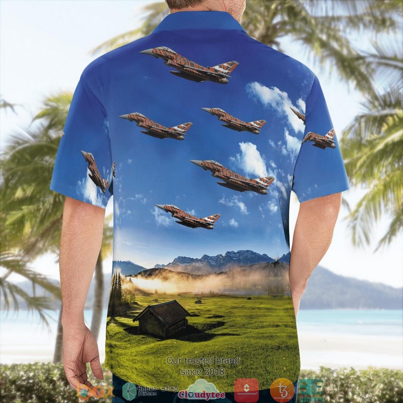 Taktisches Luftwaffengeschwader 74 Eurofighter Typhoon German Air Force Limited Hawaiian Shirt word2