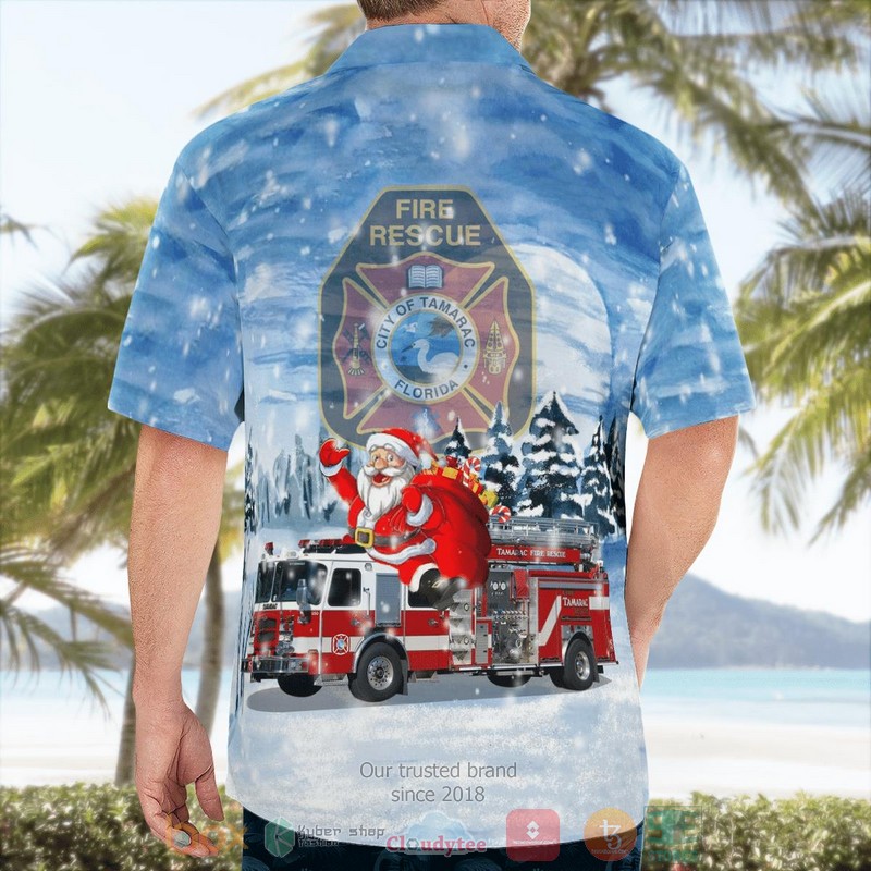 BEST Tamarac Broward County Florida Tamarac Fire Department Christmas Hawaii Shirt 2 Tamarac Broward County Florida Tamarac Fire Department Christmas Hawaiian Shirt 1