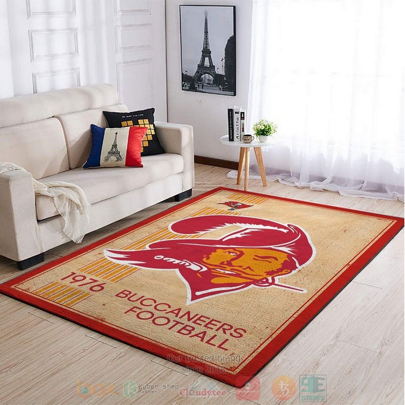 Tampa Bay Buccaneers NFL Team Logo Retro Area Rugs