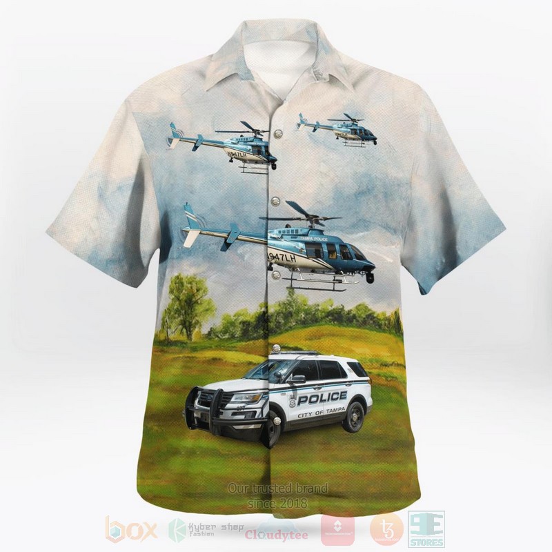 BEST Tampa, Florida, Tampa Police Department Ford Utility Interceptor And Bell 407 3D Aloha Shirt 3 BEST Tampa, Florida, Tampa Police Department Ford Utility Interceptor And Bell 407 3D Aloha Shirt word3