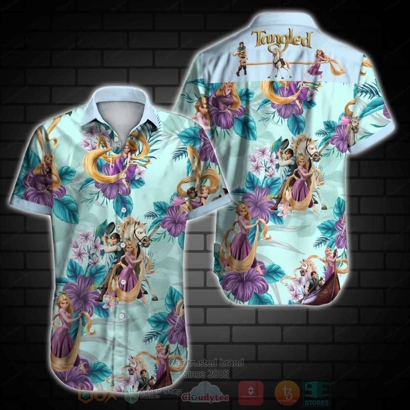 Tangled Short Sleeve Hawaiian Shirt