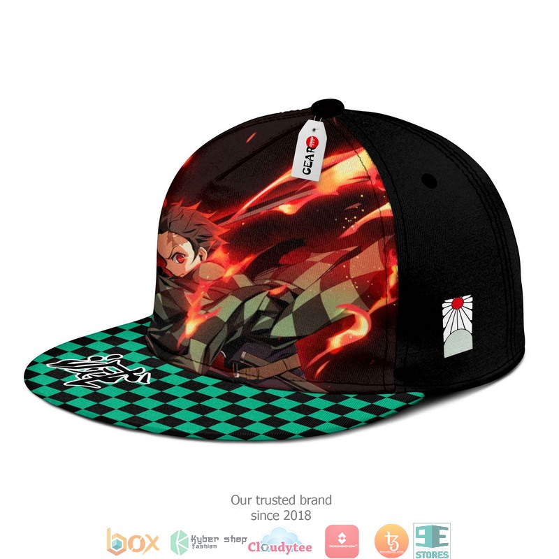 Taniro Sun Breathing Anime Kimetsu Snapback hat 1