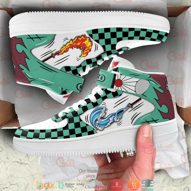 Tanjiro Demon Slayer Anime High Air Force Sneaker 4 Tanjiro Demon Slayer Anime High Air Force Sneaker 1 2 3