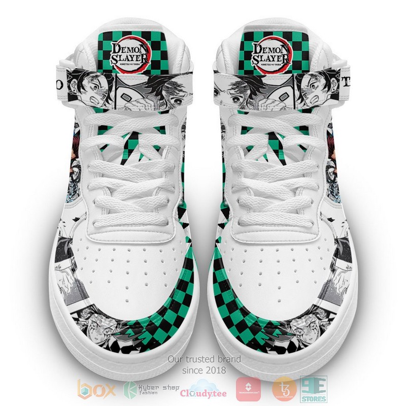 Tanjiro Demon Slayer Anime Mix Manga High Air Force Shoes 1